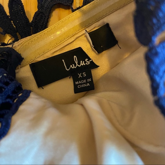 NWOT Lulus Divine Destiny Navy Blue Lace Midi Dress - Picture 15 of 17